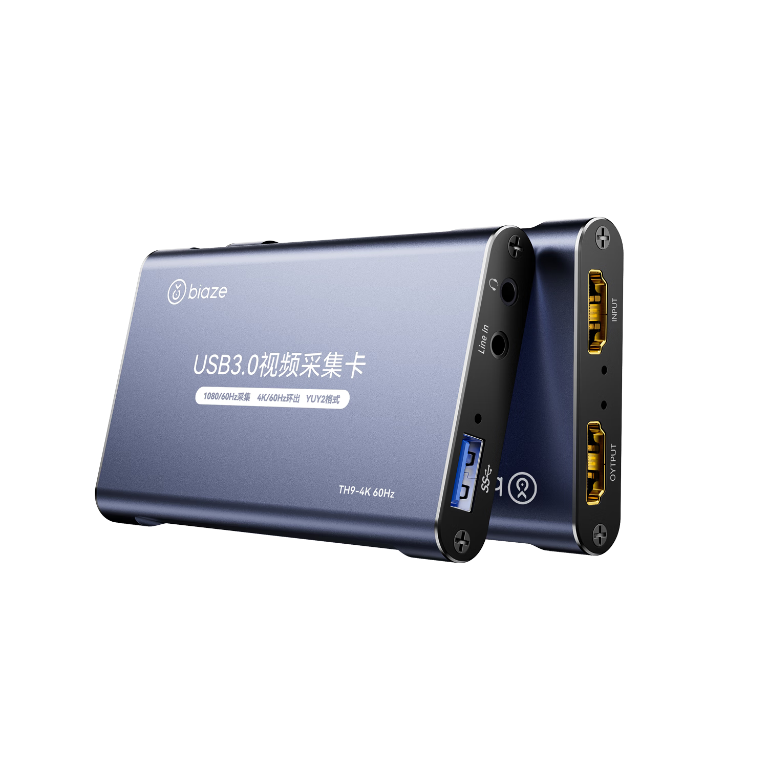 BIAZE HDMI Video Capture Card for Live Streaming, 4K 60Hz Frame Rate, Suitable for Camera Recording, PS5/Xbox/Switch/iPad Camcorders, Gaming Laptops And Smartphones, USB 3.0