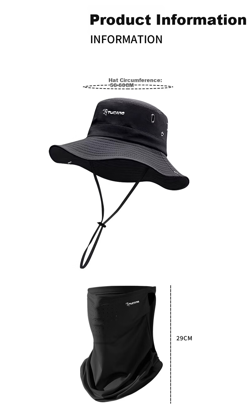 TUCANO Woodpecker Sun Protection Hat, Face Mask, and Ice Sleeve Three-Piece Set UV Protection Outdoor Cycling Travel Mountaineering Fishing Sunshade Hat 15