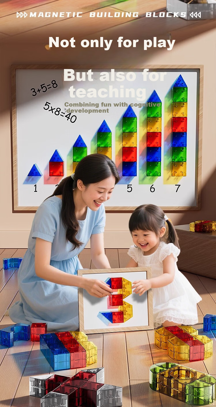 Beibei Kids Magnetic Building Blocks Early Education 3D Construction Toy for Boys and Girls Children's Day Gift 8