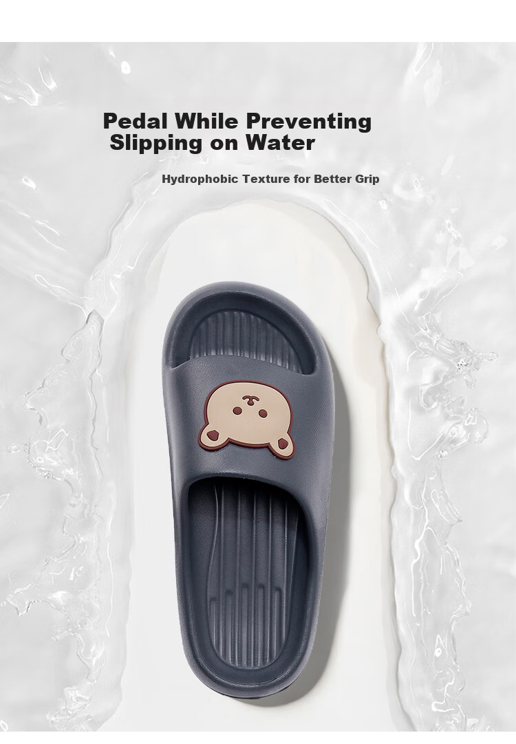 Ganmai Men's Plus Size Slippers 4647 Summer Indoor Home Extra Wide Non-Slip Cool Slippers for Women Pink Size 38-39 3