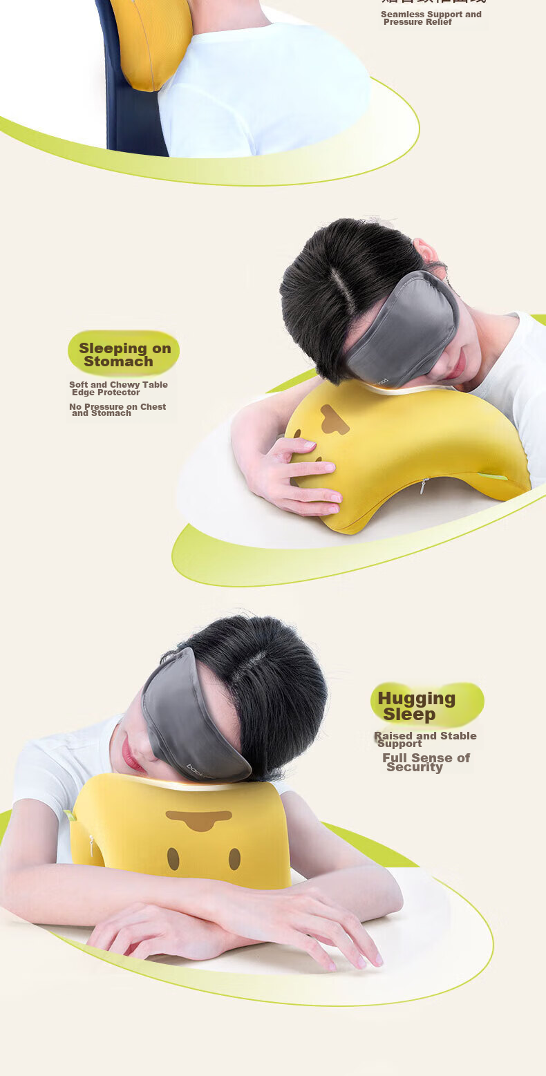 Back2 Elementary School Nap Pillow Children's Rest Pillow Classroom Desk Sleeping Pillow Gray 9