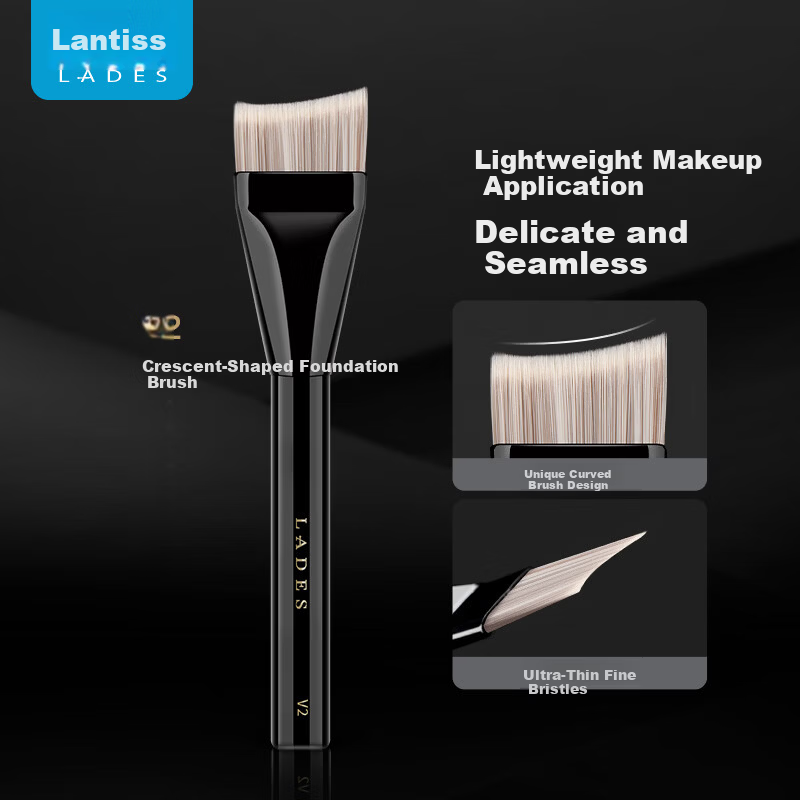 LADES V2 Crescent Blade Foundation Brush Makeup Brush Facial Mask Brush Single Beauty Tool