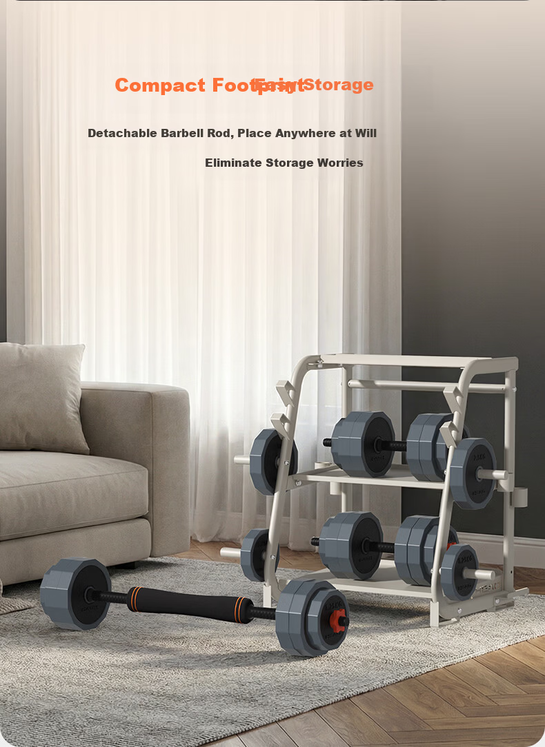 HEAD Dumbbell Barbell Men's Fitness Home Quick-Release Adjustable 20KG Set 12