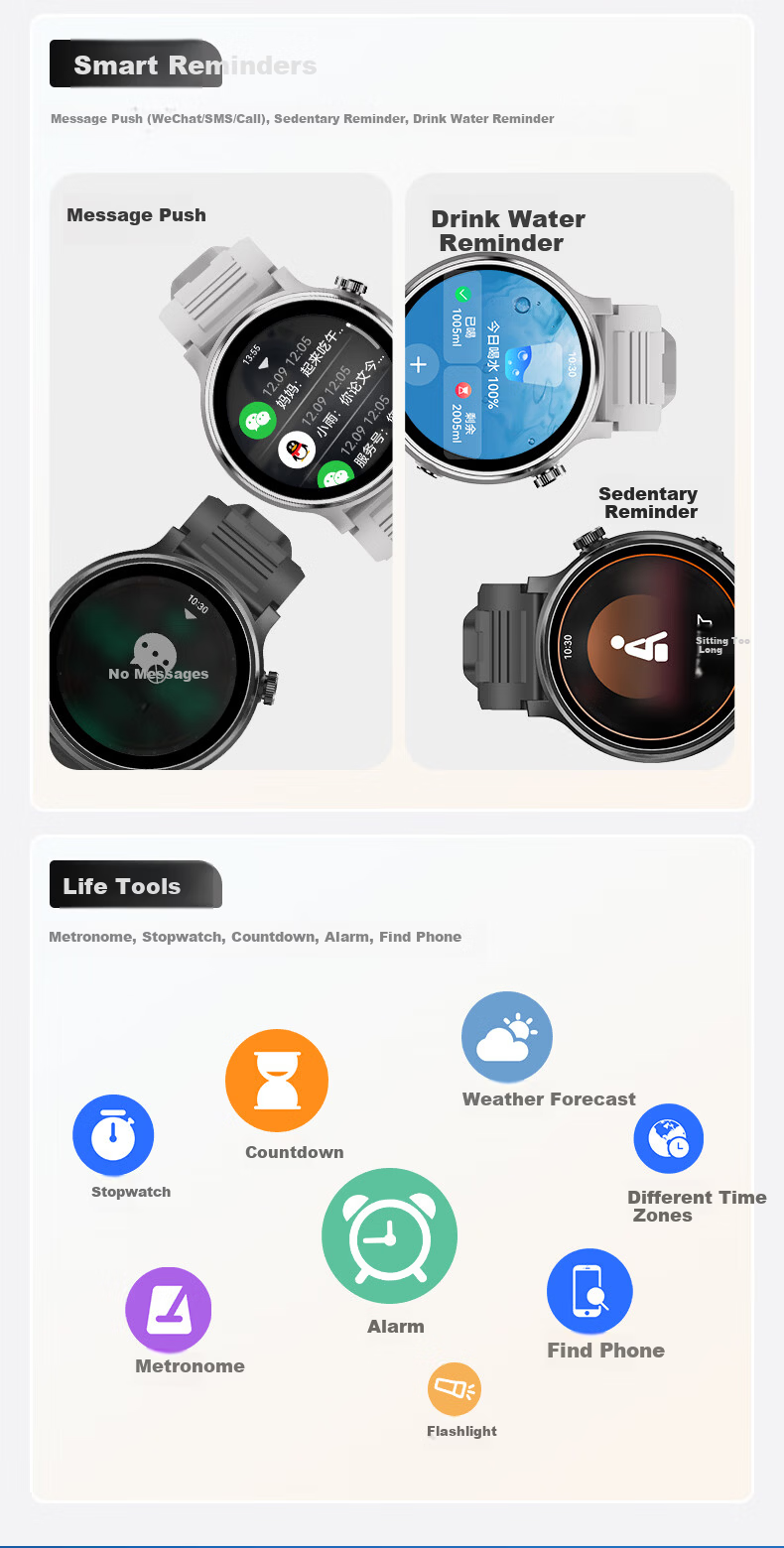 EZON Smartwatch GT8 Gray - Beidou GPS Outdoor Running, Video, Music, Payment, Heart Rate Monitor, Gift Bulk Purchase 19