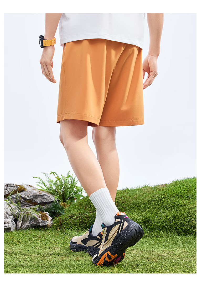 Xtep Yuyi Ice Silk Sun Protection Men's Shorts Five-Point Original Yarn Cool Outdoor Trend Quick-Dry Summer Woven Shorts 22