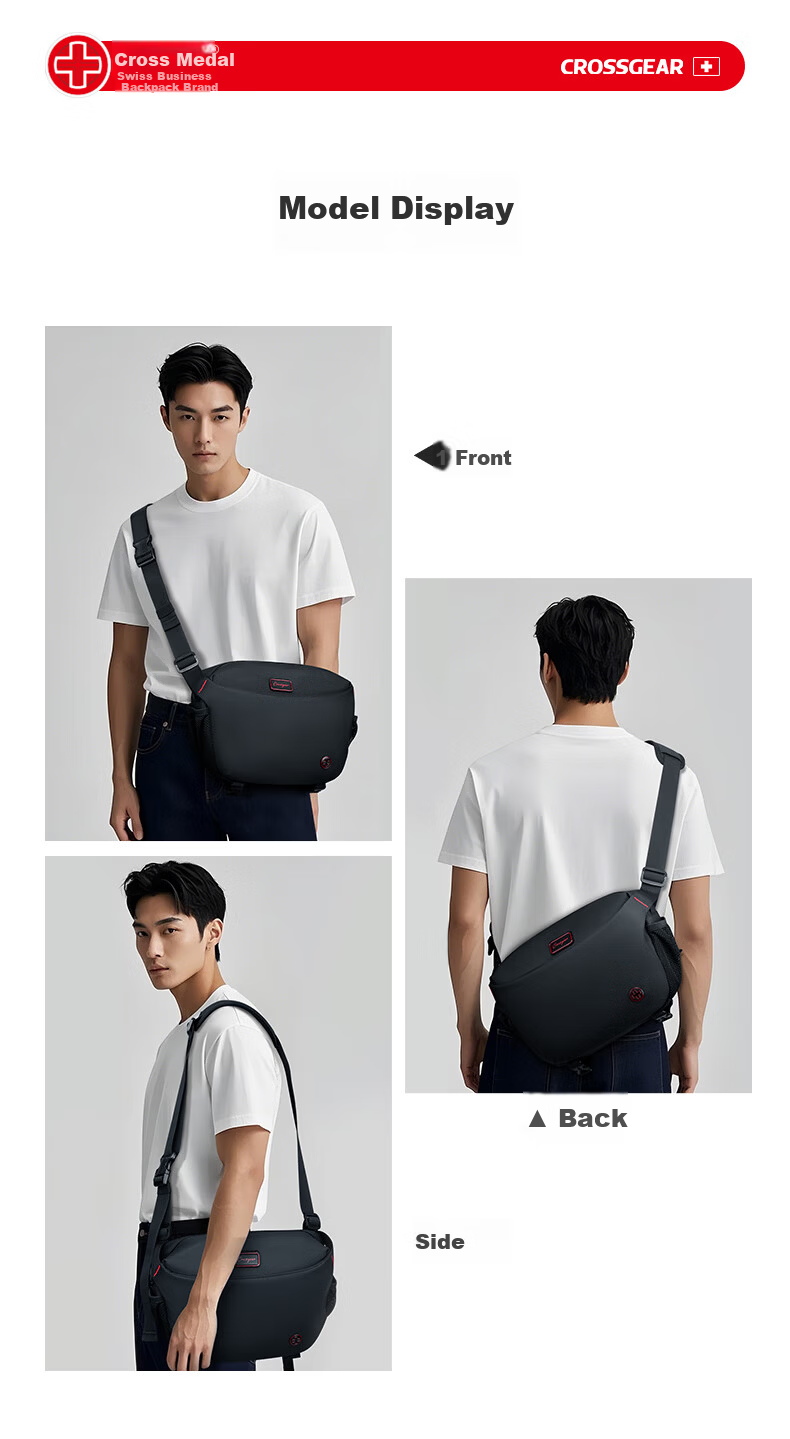 CROSSGEAR Chest Bag Single Shoulder Camera Bag for Mirrorless DSLR with Two Lenses Drone Storage Portable Casual Bag 1 19
