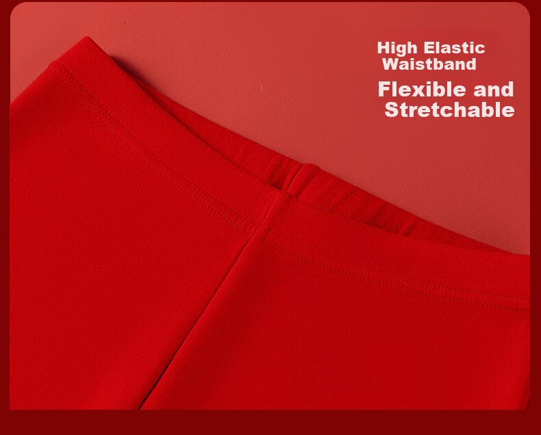 LangSha Women's Red Wool and Silk Thermal Underwear Set for the Year of the Horse - Autumn Top and Bottom Base Layer 22