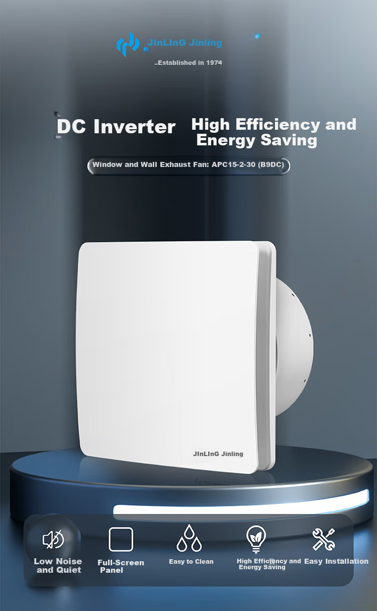 JINLING Window Wall Exhaust Fan DC Inverter Low Noise Bathroom Kitchen 6-Inch Ventilation Fan 15-C(B9DC) 3