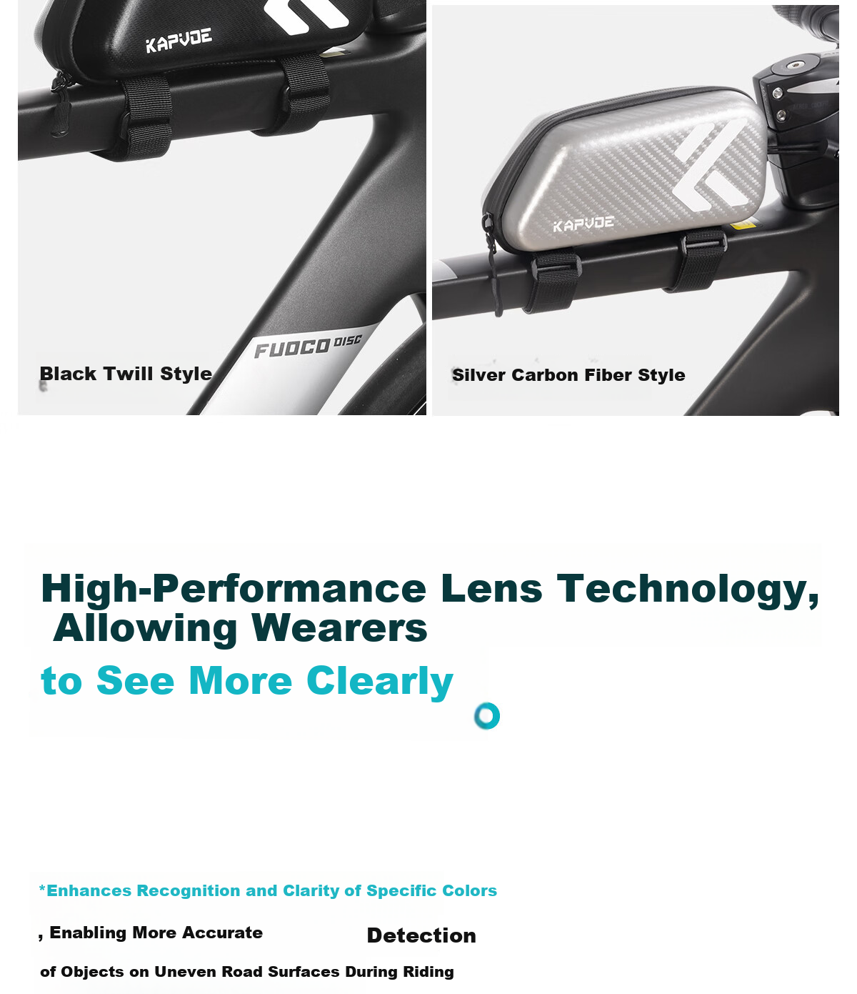 KAPVOE Dream Wings Anti-Fog Cycling Glasses UV Protection Day and Night Mountain Bike Goggles Unisex 33