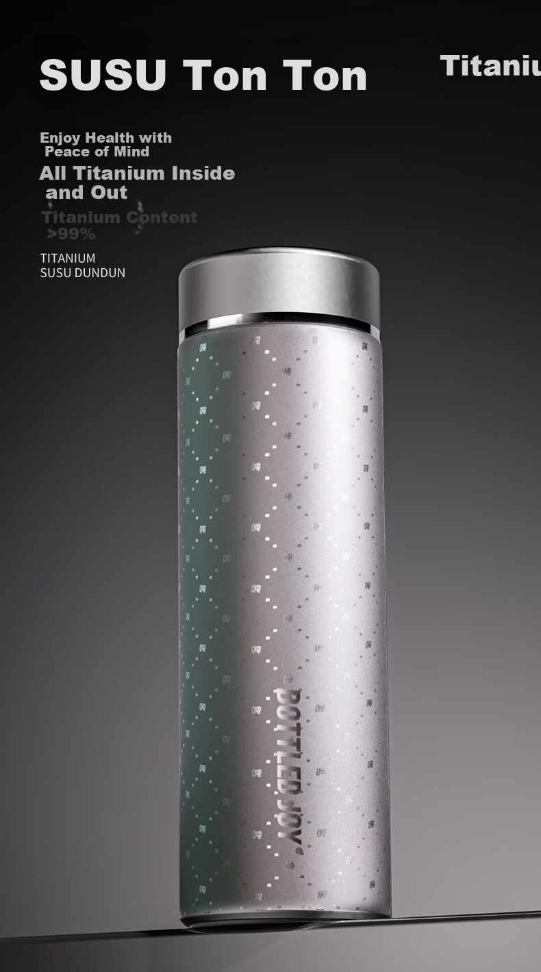 Dundun Bottled Joy Pure Titanium Insulated Mug for Office, Business, Outdoor Camping, Birthday Gift Water Cup 1