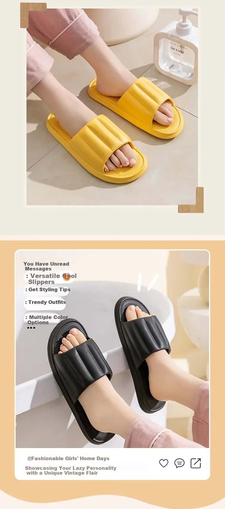 Qiumuxi Bathroom Slippers Unisex EVA Home Couple Non-Slip Shower Lightweight Comfortable Sandals Green Size 38-39 3