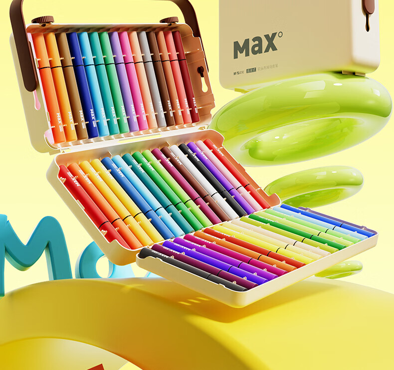 M&G 36-Color Acrylic Marker Pens MAX Foldable Direct Ink Children's Student Drawing Graffiti Hand-Painted Birthday Gift 2