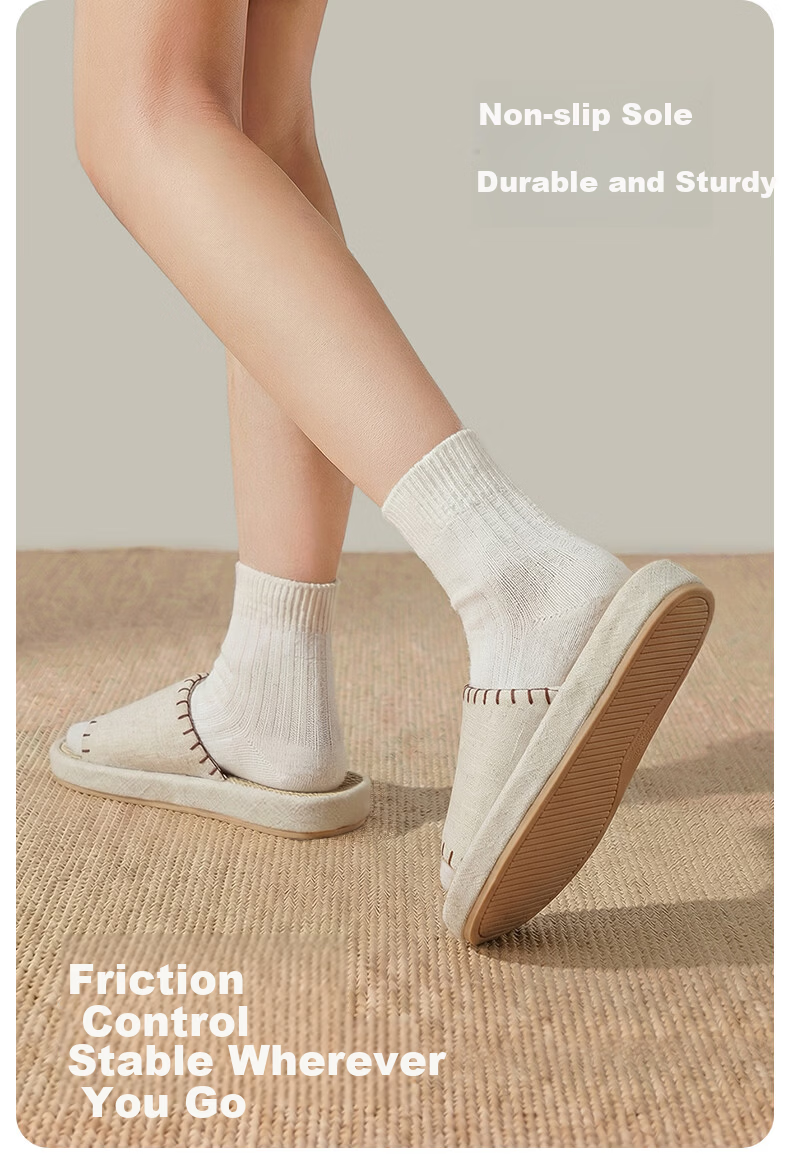 Puxi Odor-Free Indoor Thick-Soled Japanese Style Linen Slippers for Couples Women Mint Green Size 36-37 10