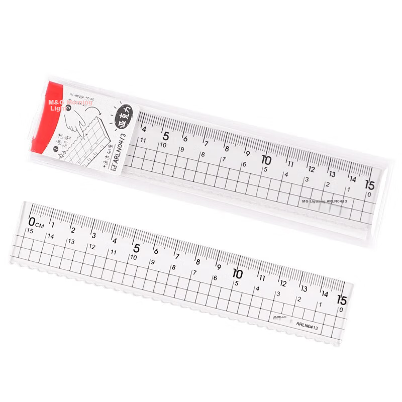 M&G 15cm Student Exam Drawing Acrylic Ruler Simple Series Wavy Ruler School Stationery ARLN0413 1 Piece