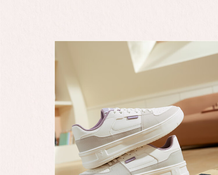 361° Qinghe 2 New Trendy Platform Leather Casual Sneakers Women's White Shoes 682636618-4 30