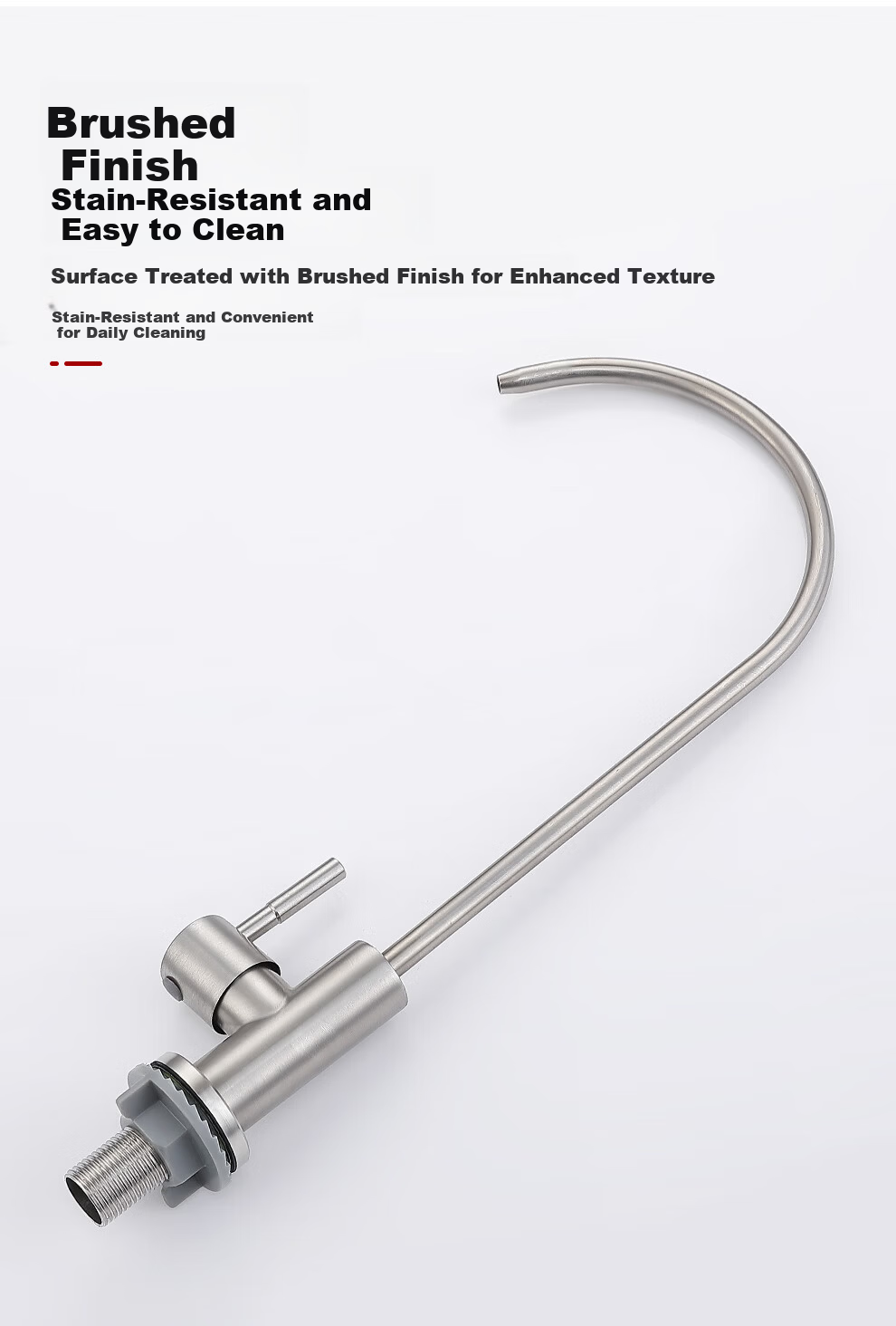 CVBAB Direct Drinking Kitchen Faucet Single Cold Tap 304 Stainless Steel Purifier Faucet 1/4" and 1/2" Connector CV1285 11