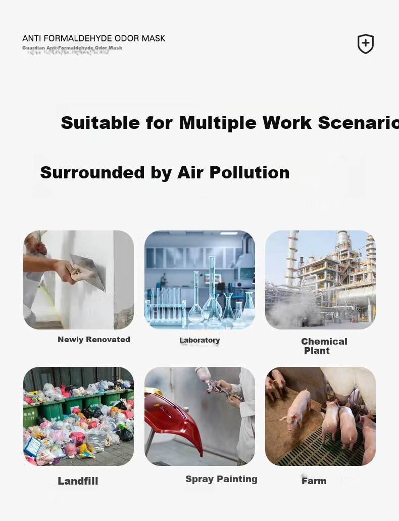 Guardian Quantum Formaldehyde-Proof Silicone Protective Mask Dustproof Anti-Haze Industrial Protective Grinding Renovation Mining Woodworking Mask with 5 Replacement Filters 2