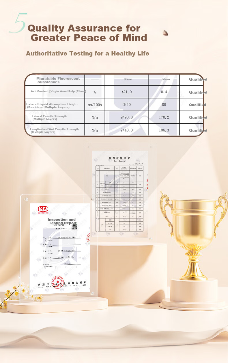 Qingfeng Household Facial Tissue 3-Ply 100 Sheets * 20 Packs Skin-Friendly Soft Virgin Wood Pulp Paper Towels ARC0SAY 9