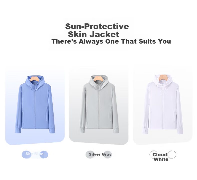 BURUITE Men's Summer UV Protection Lightweight Breathable Sunshade Ice Silk Skin Jacket Outdoor Fishing Windbreaker 7