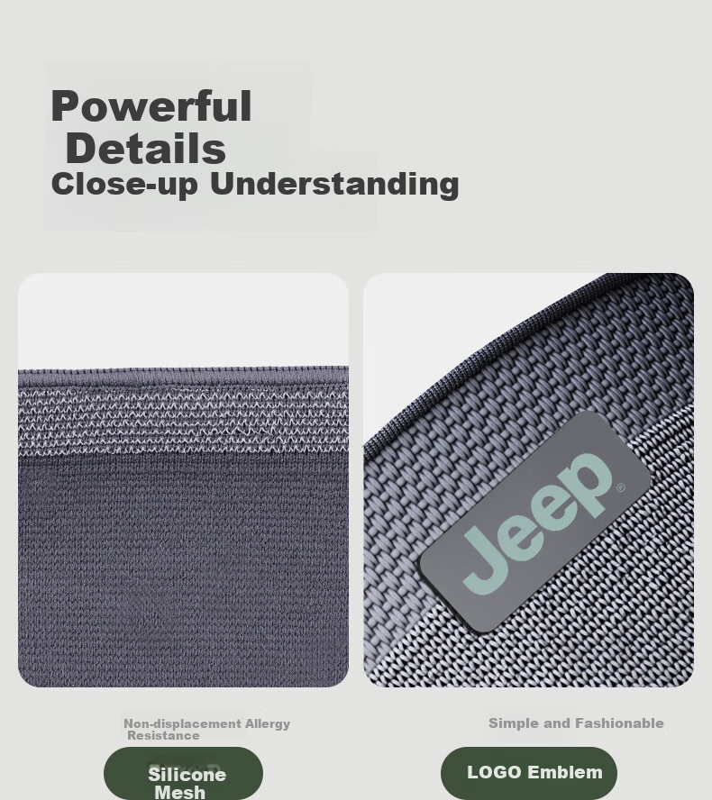JEEP Knee Pads Sports Unisex Basketball Protective Running Fitness Breathable Adult Circular Knitted Knee Pads Black XL 3