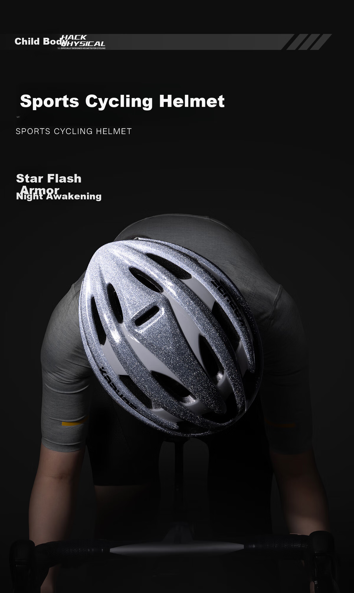 KAPVOE Star Flash Cycling Helmet Summer Mountain Road Bike Ultra-Light Unisex Safety Gear 1