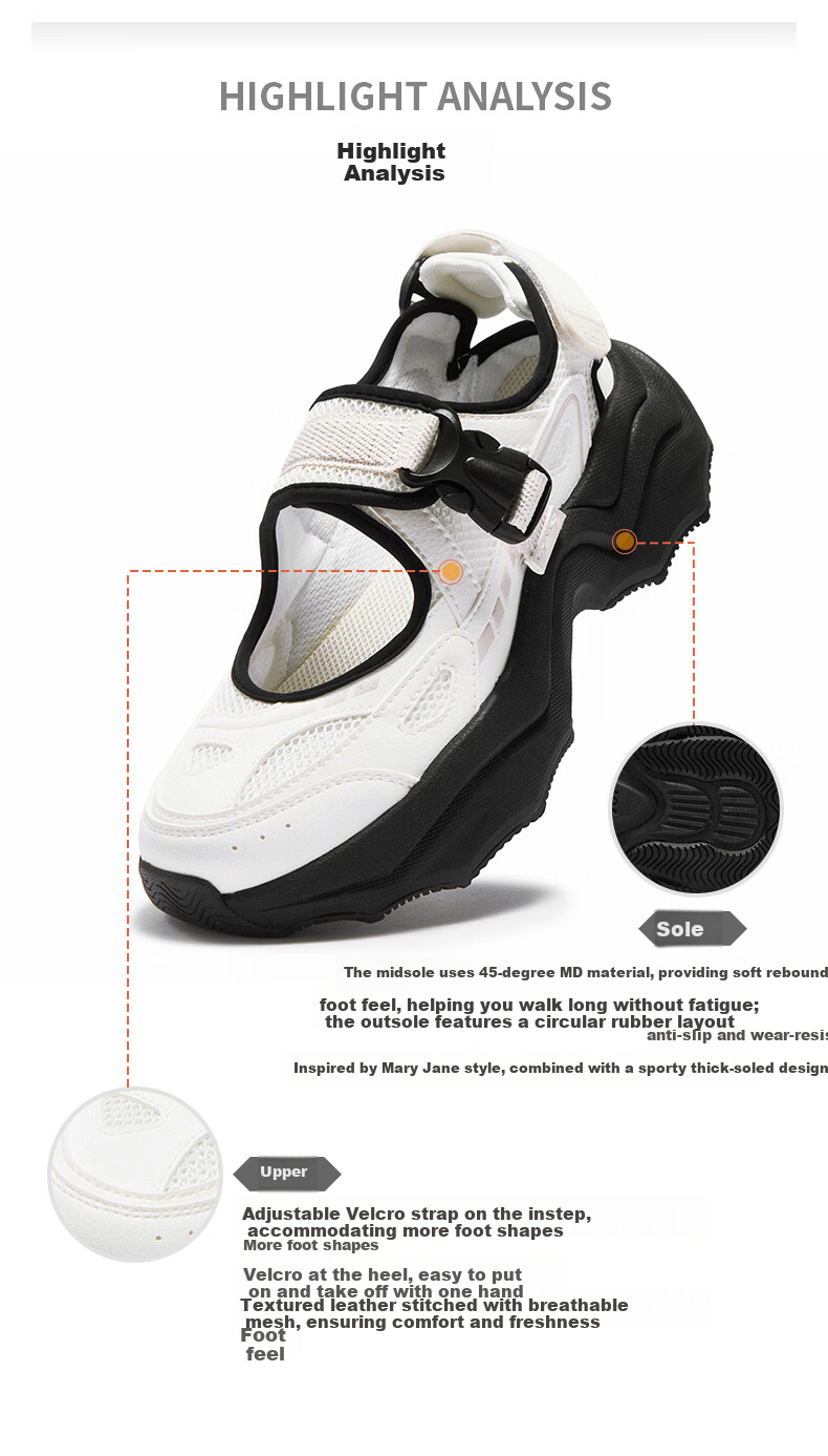 361° Women's Summer Sports Outdoor Dumpling Sandals Casual Shock-Absorbing Soft Sole Water Shoes 682626776-1 31