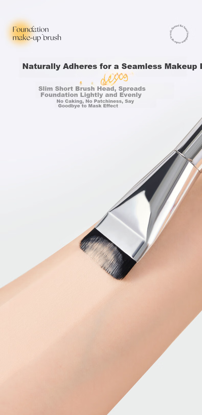 GECOMO 15-Piece Eyeshadow Brush Set with Angled Eyeliner Brush, Nose Contour Brush, Blending Brush, Dotting Brush, Blush Brush, Loose Powder Soft Hair Makeup Brushes 4