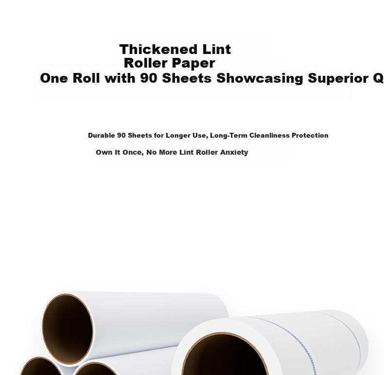 Jixiaobei Lint Roller 16cm 3 Rolls 270 Sheets Removable Sticky Hair and Dust Remover Replacement Heads Household Use 18