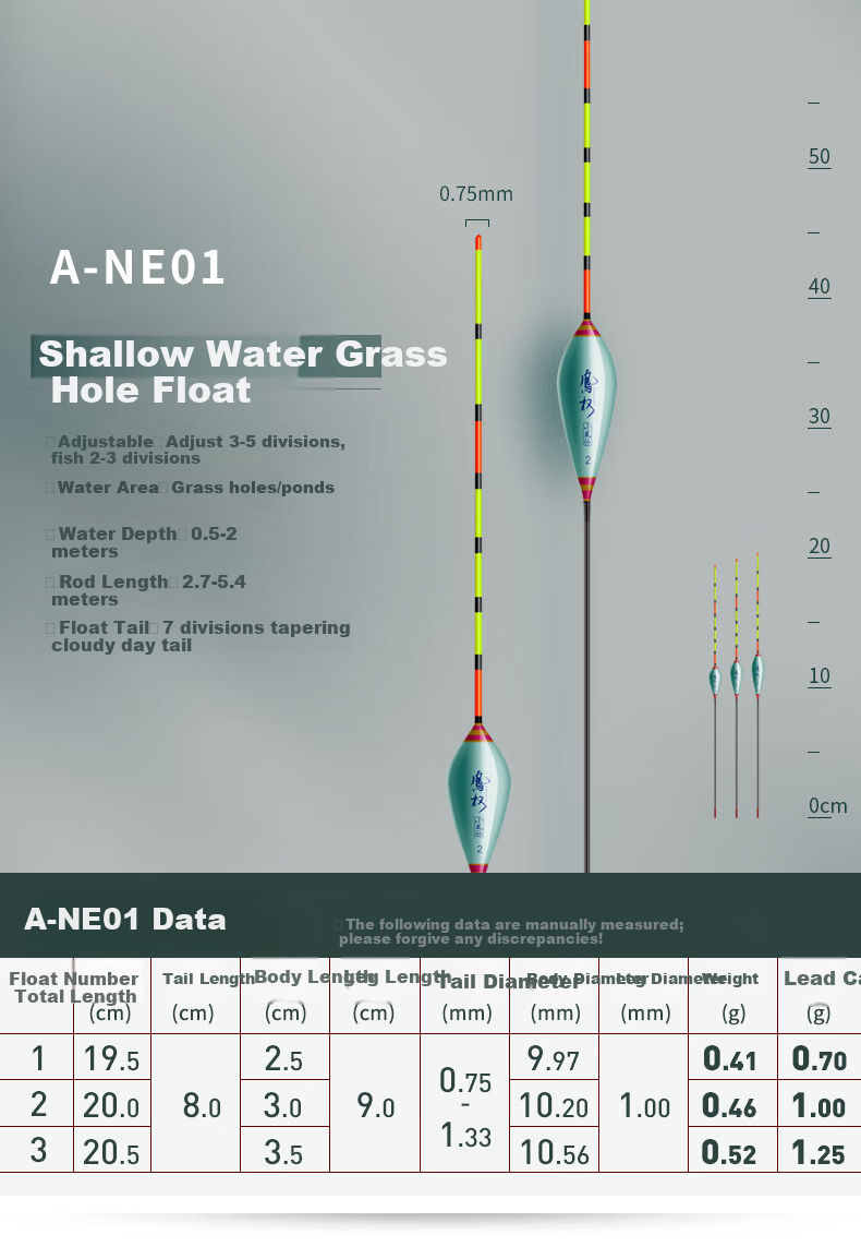 Xiaofengxian A-NE04 Carp And Crucian Carp Mixed Floating Buoy, Highly Sensitive, Eye-Catching, Thickened Wild Fishing Nano Buoy, Cloudy Day Tail Buoy Fishing Tackle 3