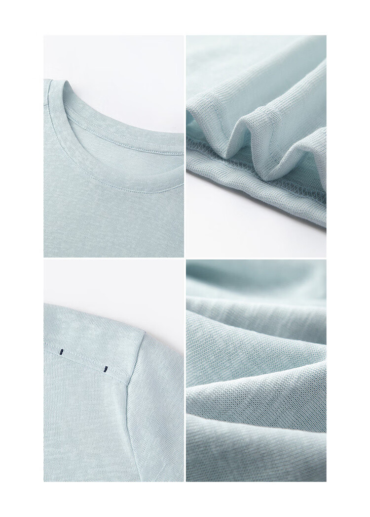 Demana [with Flax Cloud Cotton] Summer Simple Style Color-Block Shoulder Round Neck Slim Loose Fit Women's T-Shirt 20