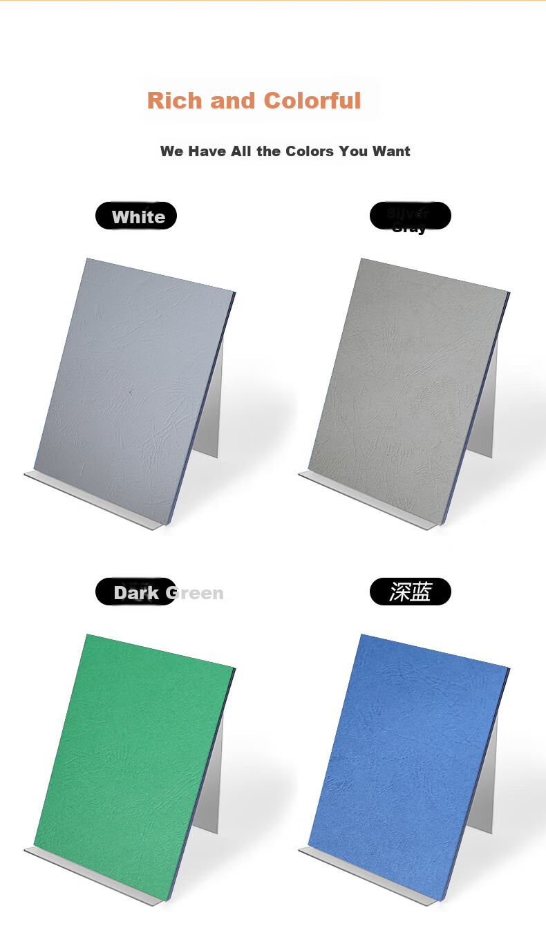 Doton 230g A3+++ Embossed Leather Texture Cover Paper 297*480mm White 100 Sheets for Binding Machine Faux Leather Texture Proposal Document Contract Cover Cloud Paper 10