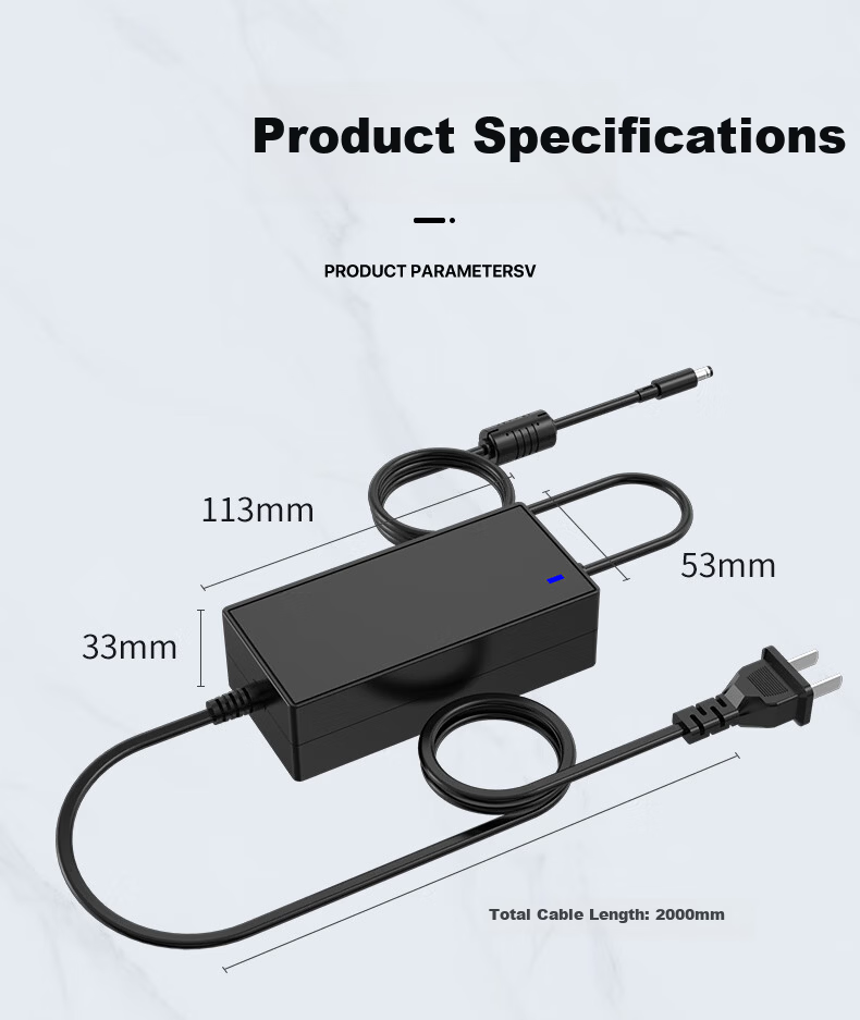 Elei 12V 5A Power Adapter, LED Monitor Power Cable, 3A 4A 5A Hard Drive Charger, Printer, Massage Chair Camera Power Supply, 5.5*2.5/2.1 Universal 4