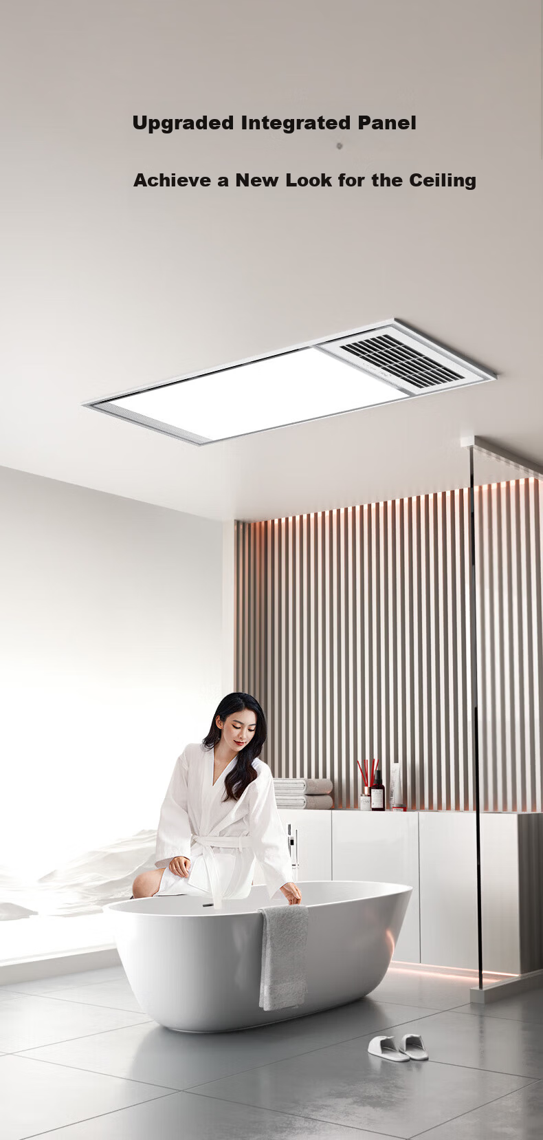 Midea Iron Man Series Warm Air Bathroom Heater with Lighting, Exhaust, Heating, and Ventilation G3P 11