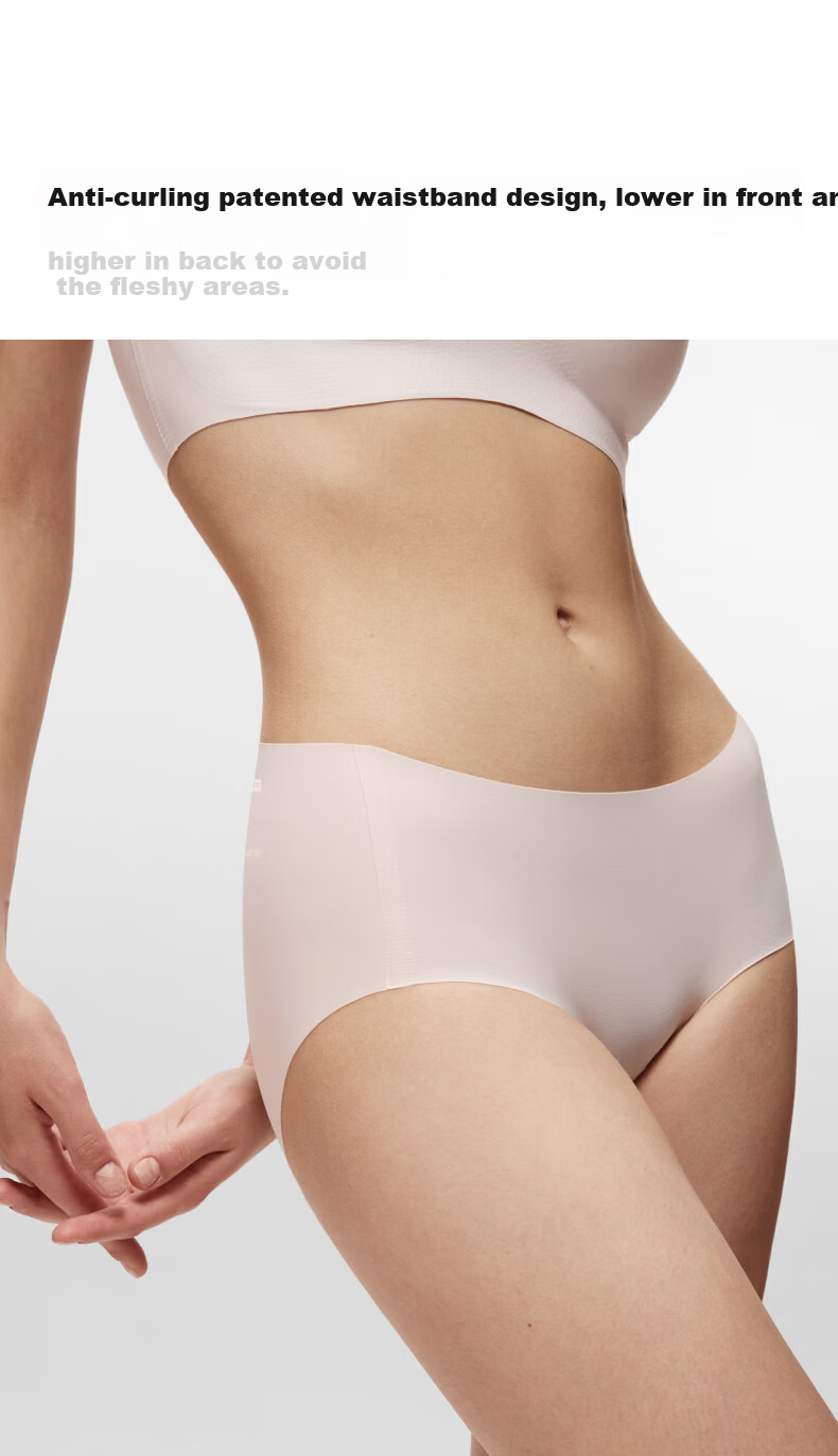 Bananain 508A Women's Seamless Multi-Hip Anti-Chafing 10A Antibacterial Mid-Waist Breathable Sports Yoga Briefs 3-Pack 11