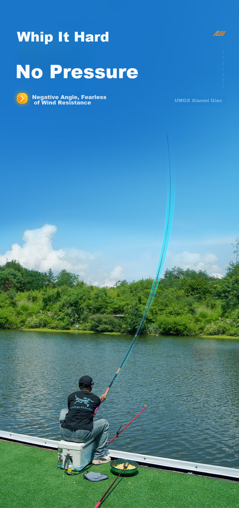 JIADIAONI Qiaozui Fishing Rod Lightweight Large Fish Rod Wild Fishing Black Pit Hand Rod Pole Fishing Rod 7.2m 7