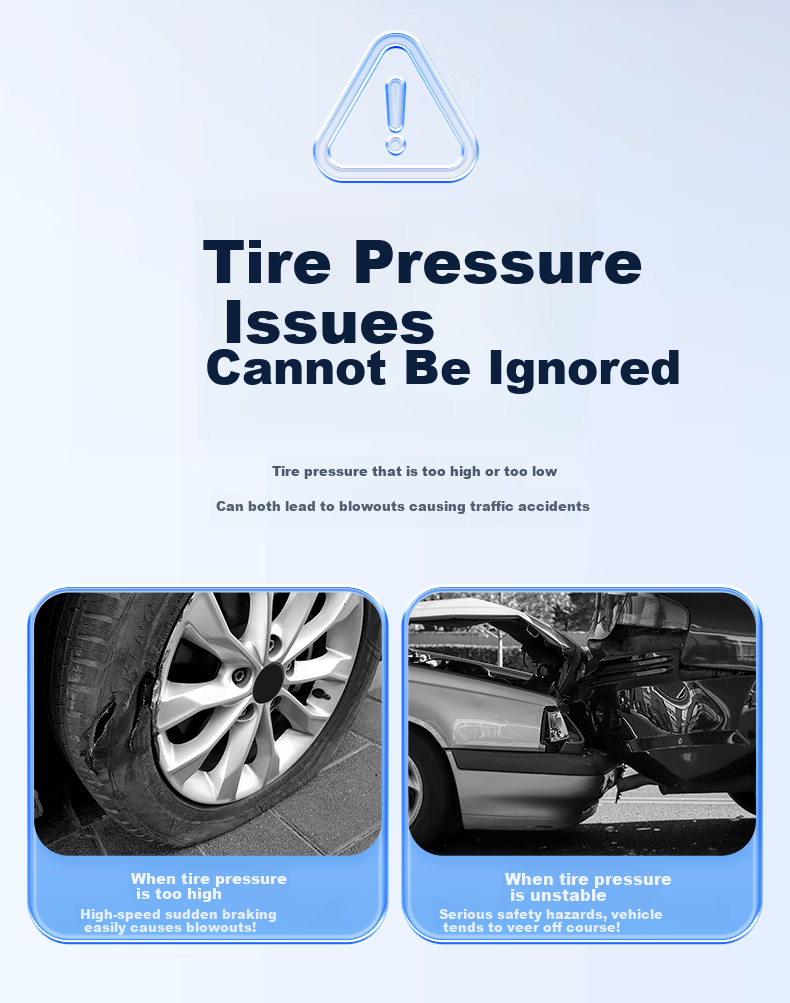 HUIDUODUO Inflator Pump Portable Car Tire Inflator with Pressure Gauge for Electric Vehicle, Motorcycle, Bicycle, Road Bike 4