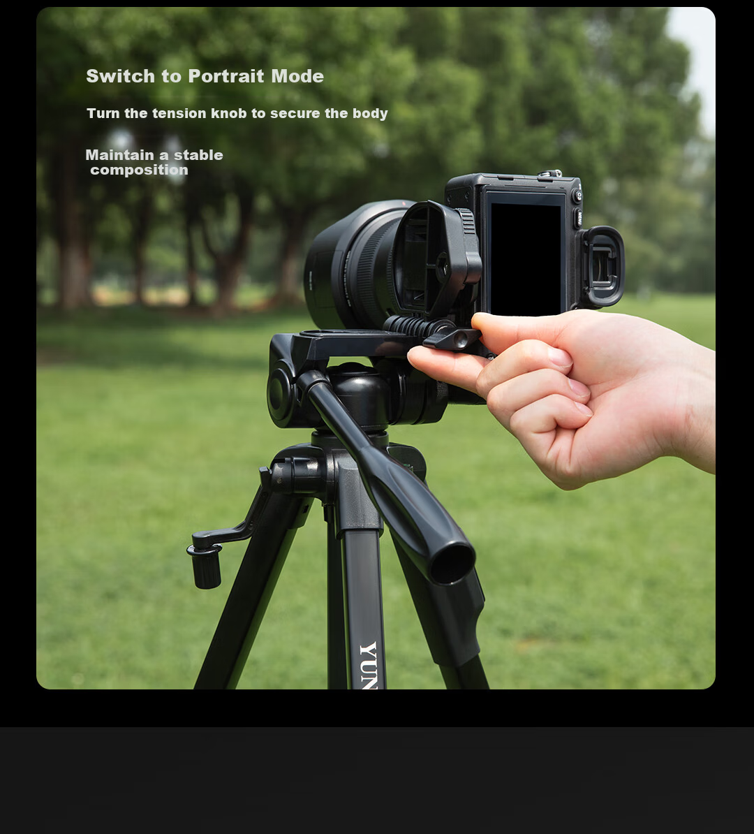 YUNTENG 860 Professional Tripod with Spiked Feet, Hydraulic Head for DSLR, Mirrorless Camera, Camcorder, Smartphone, Vlog Video Shooting, Live Streaming, Outdoor Travel Photography Stand 59