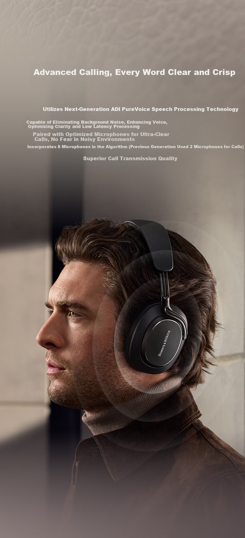Bowers & Wilkins Px8S2 [New Flagship Release] Wireless HiFi Over-Ear Bluetooth Headphones B&W Smart Active Noise Cancelling High-Fidelity Music Gift Matte Black 6