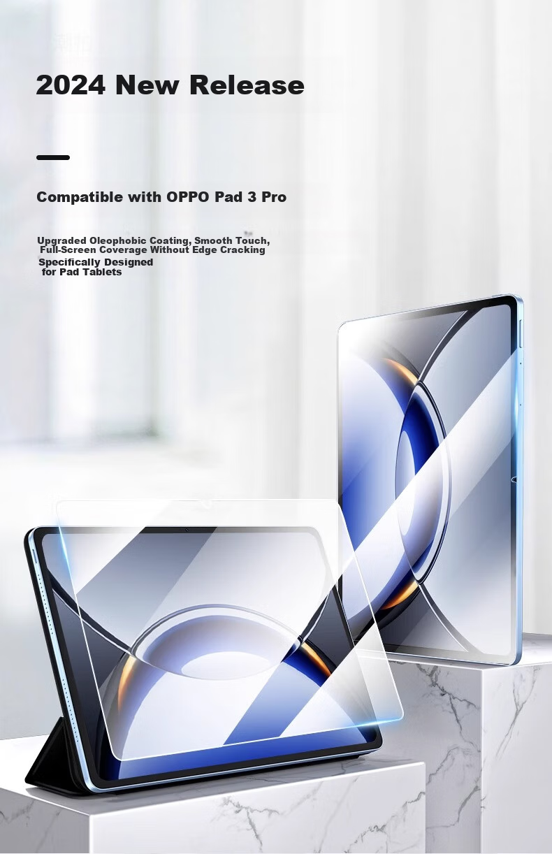 Aolang Dust-Free Instant Adhesive Screen Protector for OPPO Pad Mini 8.8-inch Tempered Glass Tablet Screen Protector, Precise Dust-Free Installation, HD Anti-Shatter and Anti-Fingerprint Film 2
