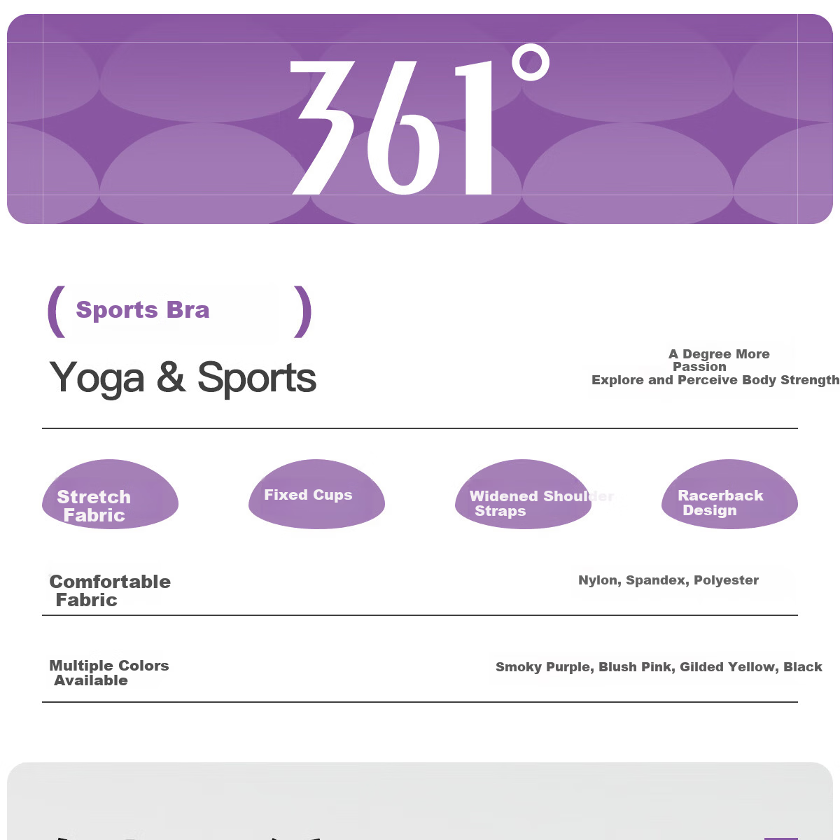 361° Women's Sports Bra Shockproof Anti-Sagging Running Yoga Fitness Tank Top 1