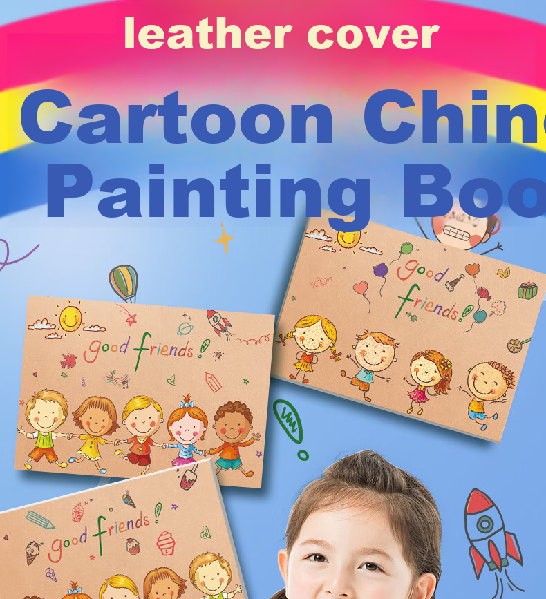 Licao Capibara A4 Sketchbook, Drawing Book for Children, Kindergarten And Elementary School Students, Specialized Art Notebook, Picture Album, Drawing Pad, Hand-Drawn Doodle Book, 8 Books in Total, 320 Pages 3