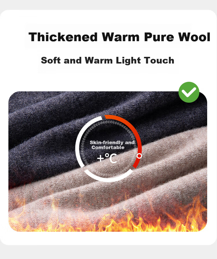 MONTAGUT New Year Spring Festival Men's Wool Vest Pure Wool V-Neck Thick Warm Sweater Sleeveless Jacket Navy XL 9