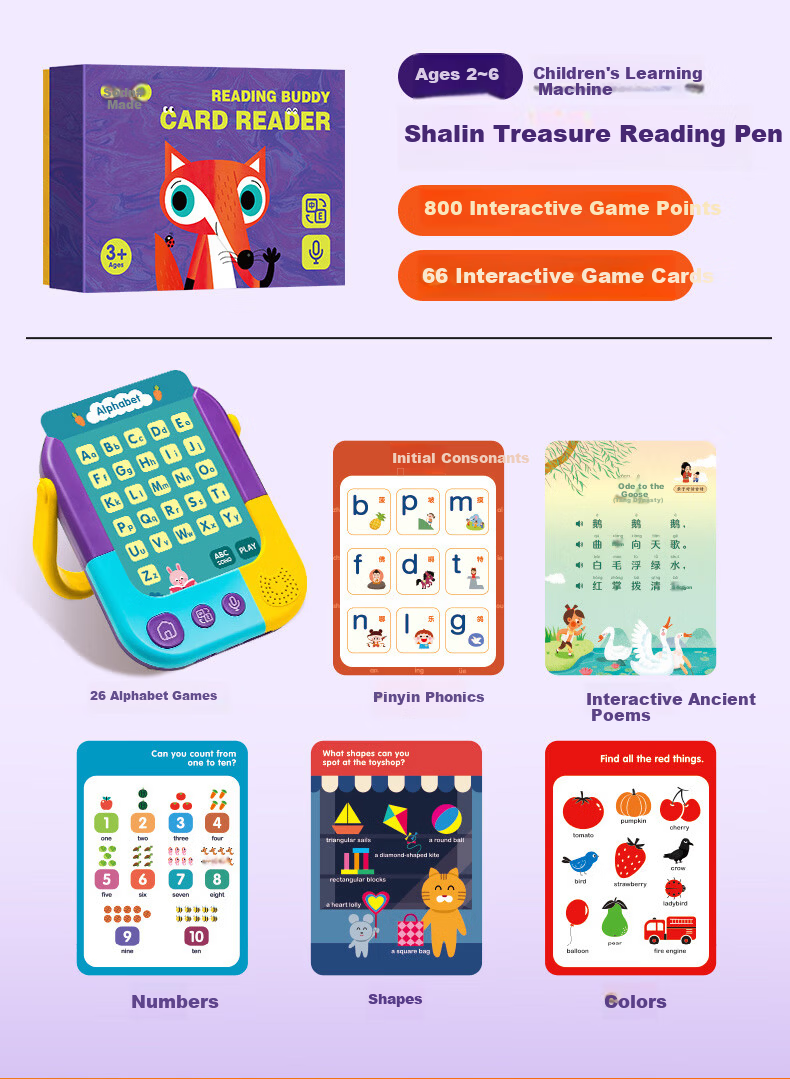 Shalin Saalin Early Childhood English Enlightenment TPR Action Instruction Cards, Interactive Flashcards for English Vocabulary, Early Education for Childre 9
