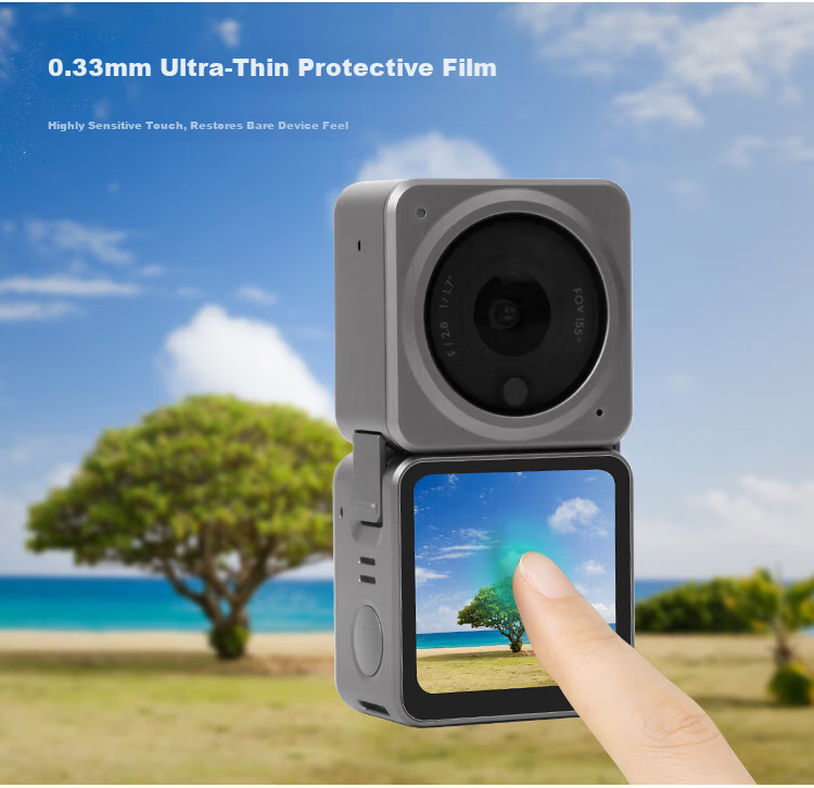 KYOTSU DJI OSMO ACTION 4/3 Universal Action Camera High-Definition Protective Film, Tempered Glass Film, Lens Protector + Front Screen Protector + Rear Screen Protector 4