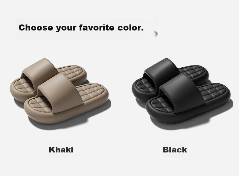 Ganmai Cushioned Thick Sole Slippers Men's Summer Indoor Home Non-Slip Sandals Black Size 42-43 13