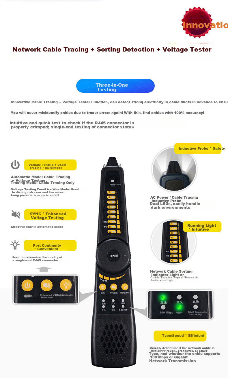Wanglu Tong OTDR Engineering Multi-Function Fiber Optic Fault Locator Comprehensive Tester Cable Fault Breakpoint Optical Time Domain Reflectometer MT-6510 (1310/1550) 28|26dB 17