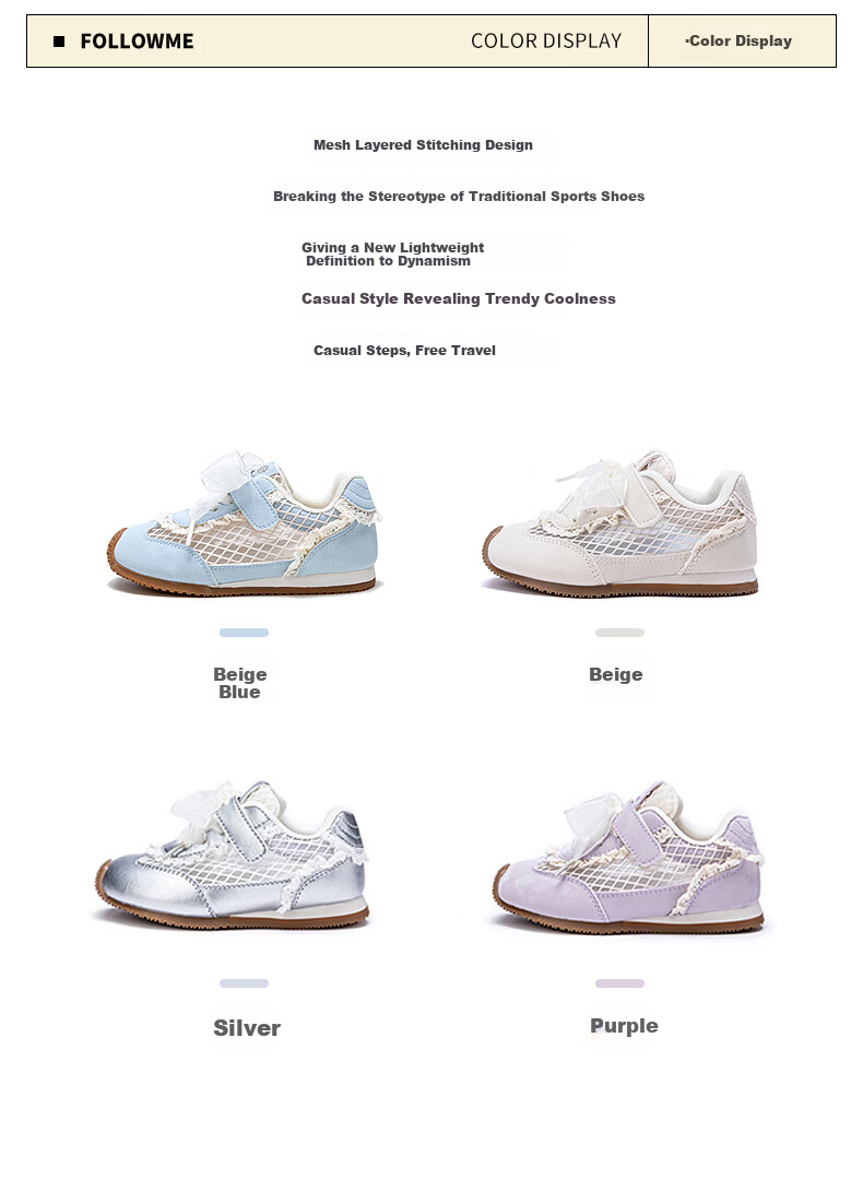 Fulomi Girls' Sports Shoes Summer New Mesh Breathable Casual Shoes Soft Sole Lightweight German Training Shoes Light Blue Size 27 4