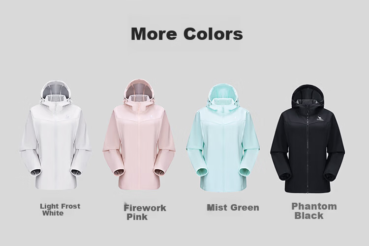 CAMEL Women's Outdoor Softshell Jacket Spring 2026 Fleece Lined Hooded Water-Repellent Tear-Resistant Anti-Static Hiking Mountaineering Coat 9012 8