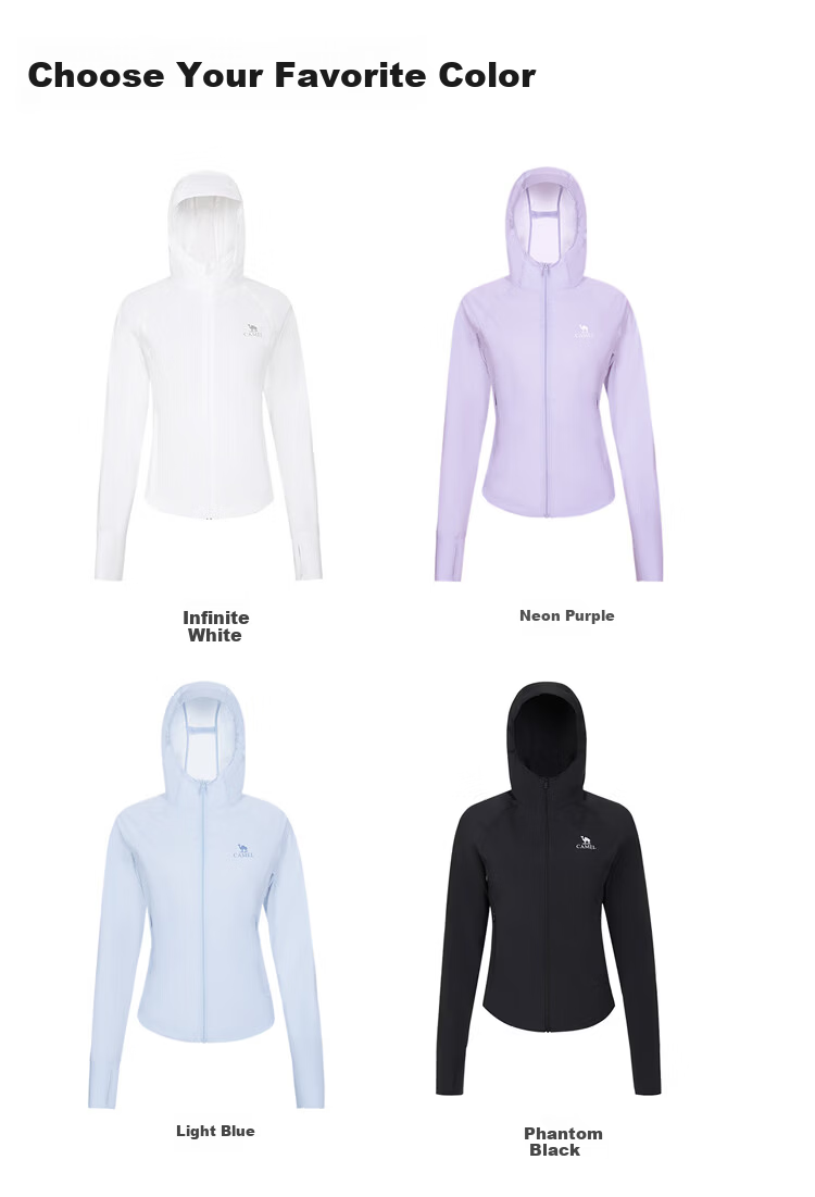 CAMEL Outdoor Original Yarn Sun Protection Jacket 2026 Spring Summer New Women's Slim Breathable Cooling Sun Protection Sports Jacket 5008 18
