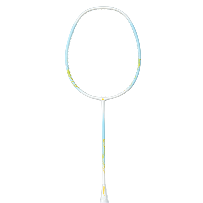 Kawasaki Badminton Racket, Carbon Fiber Middle Shaft Pair, Beginner-Friendly Durable Racket, Zhuiguangzhe Sky Blue Color + Sky Blue (Pre-Strung)